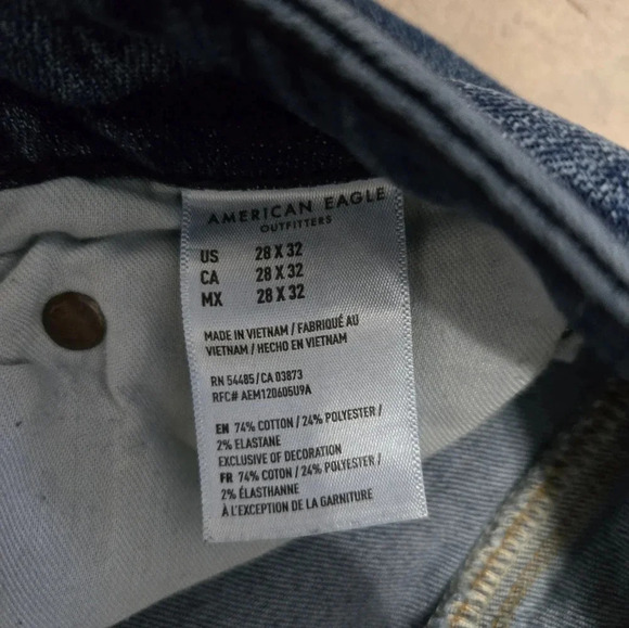 American Eagle Next Level Airflex Men's Boys Jeans 28/32 Small Straight Leg - Picture 13 of 14